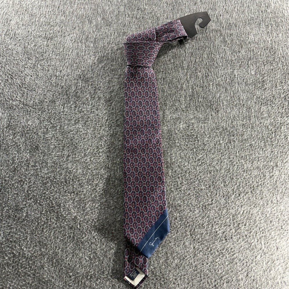 Vintage Givenchy Monsieur Tie Mens Burgundy Maroon Silk Paisley Made in Italy